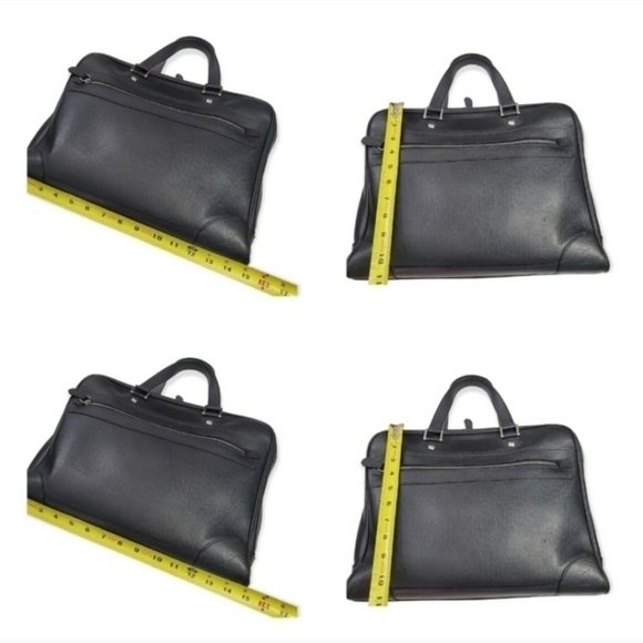 Authentic LOUIS VUITTON Taiga Leather Igor Briefcase - Ardoise Black - Picture 11 of 14